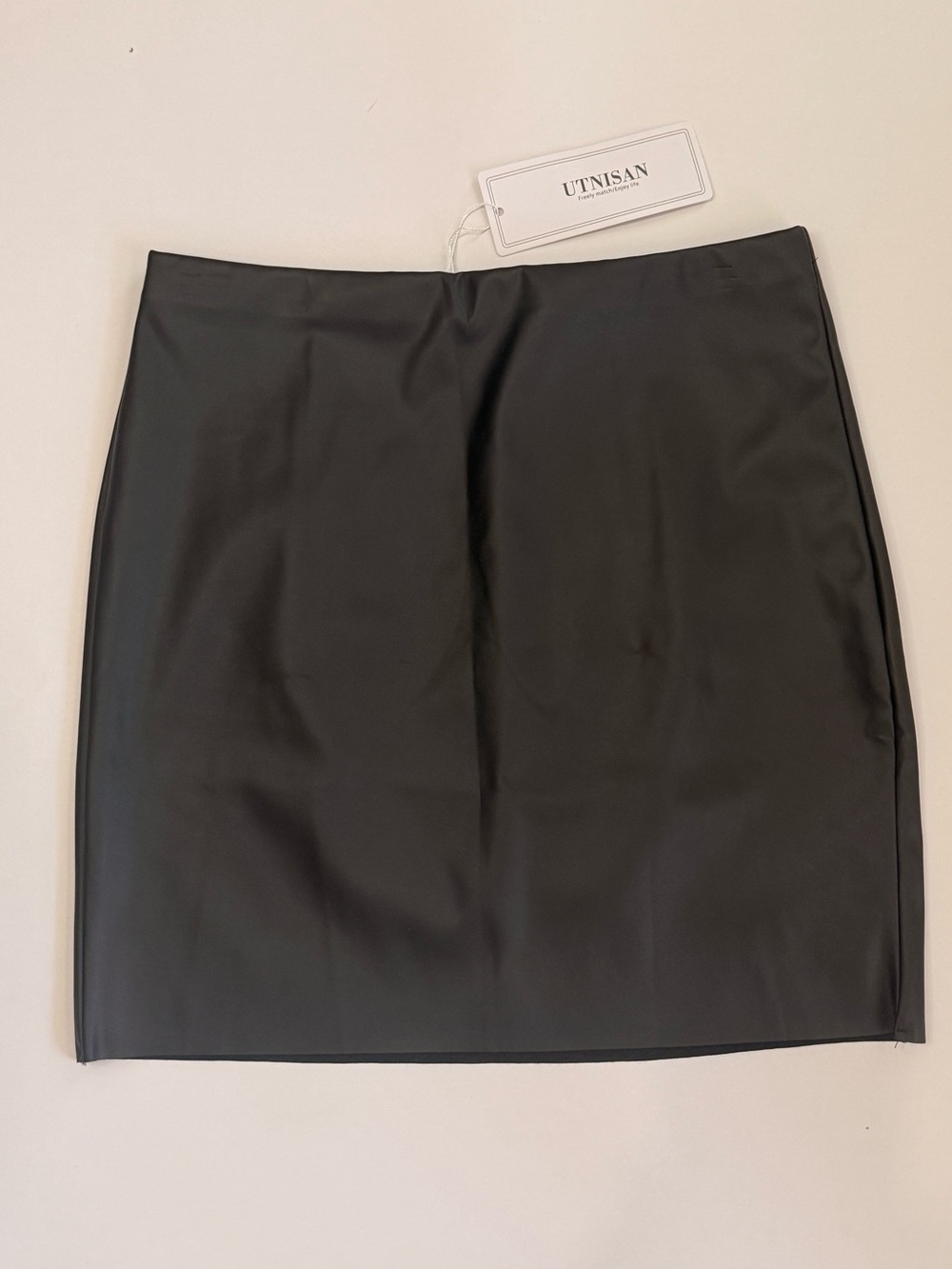 Black Faux Leather Mini Skirt